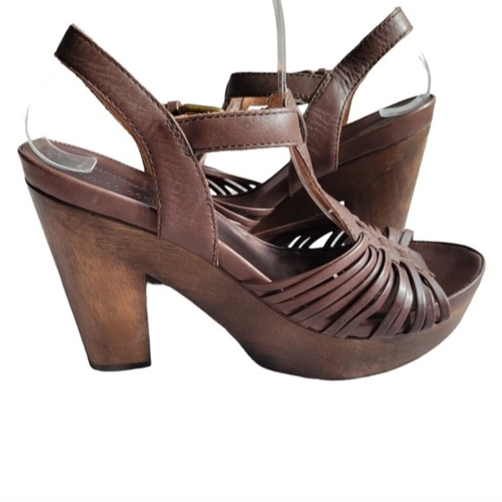 Corso Como Hiho Leather Platform Sandals, Sz 7.5, Brown, Excellent Condition EUC - Picture 8 of 14